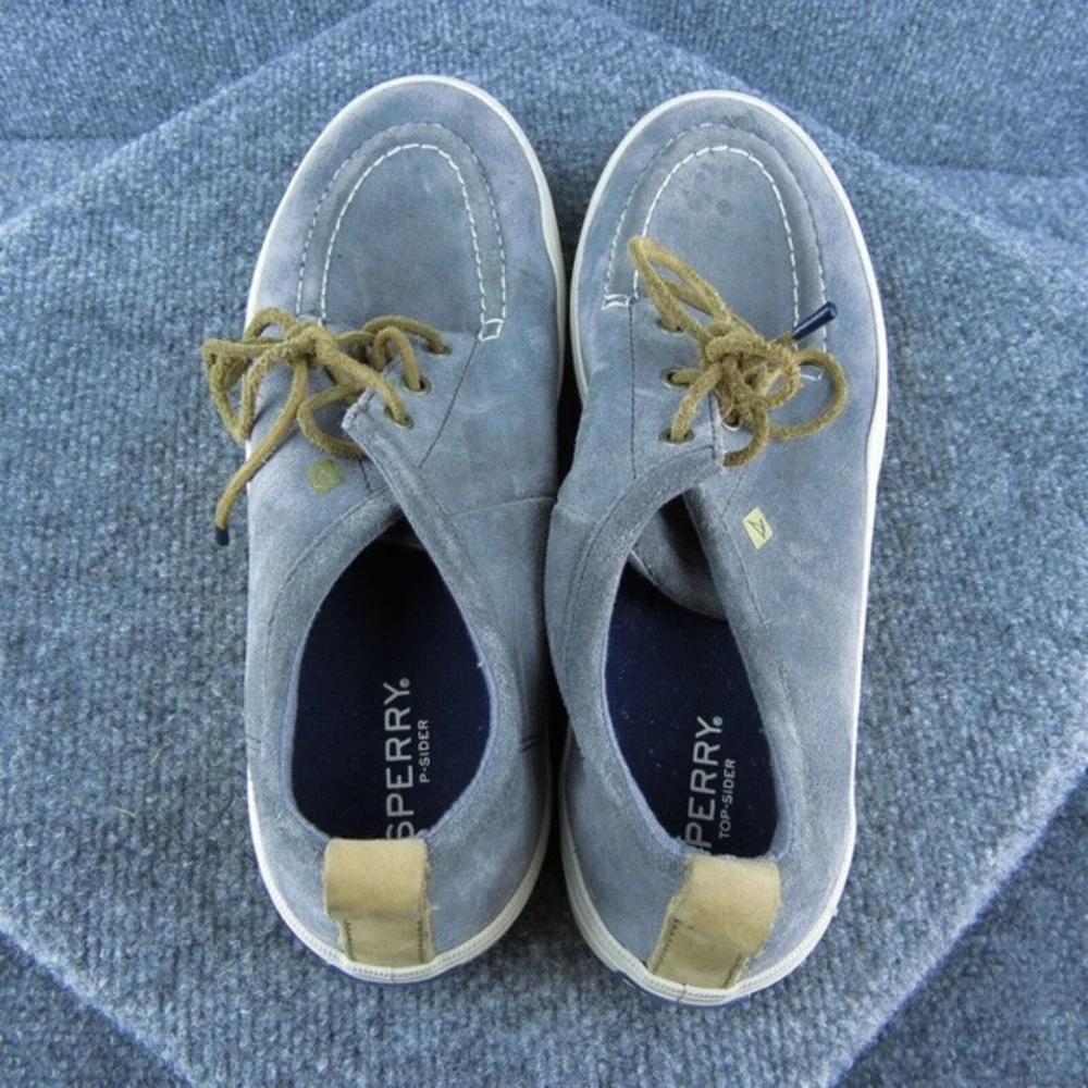 SPERRY Women Sneaker‎ Shoes Blue Leather Lace Up Size 11 Medium